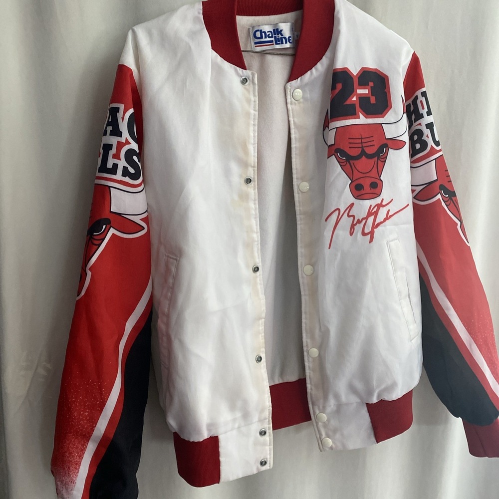 Michael Jordan Chalk Line Jacket Vintage Chicago Bulls Mens S 90's